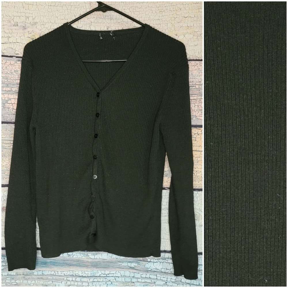 Black cardigan sweater